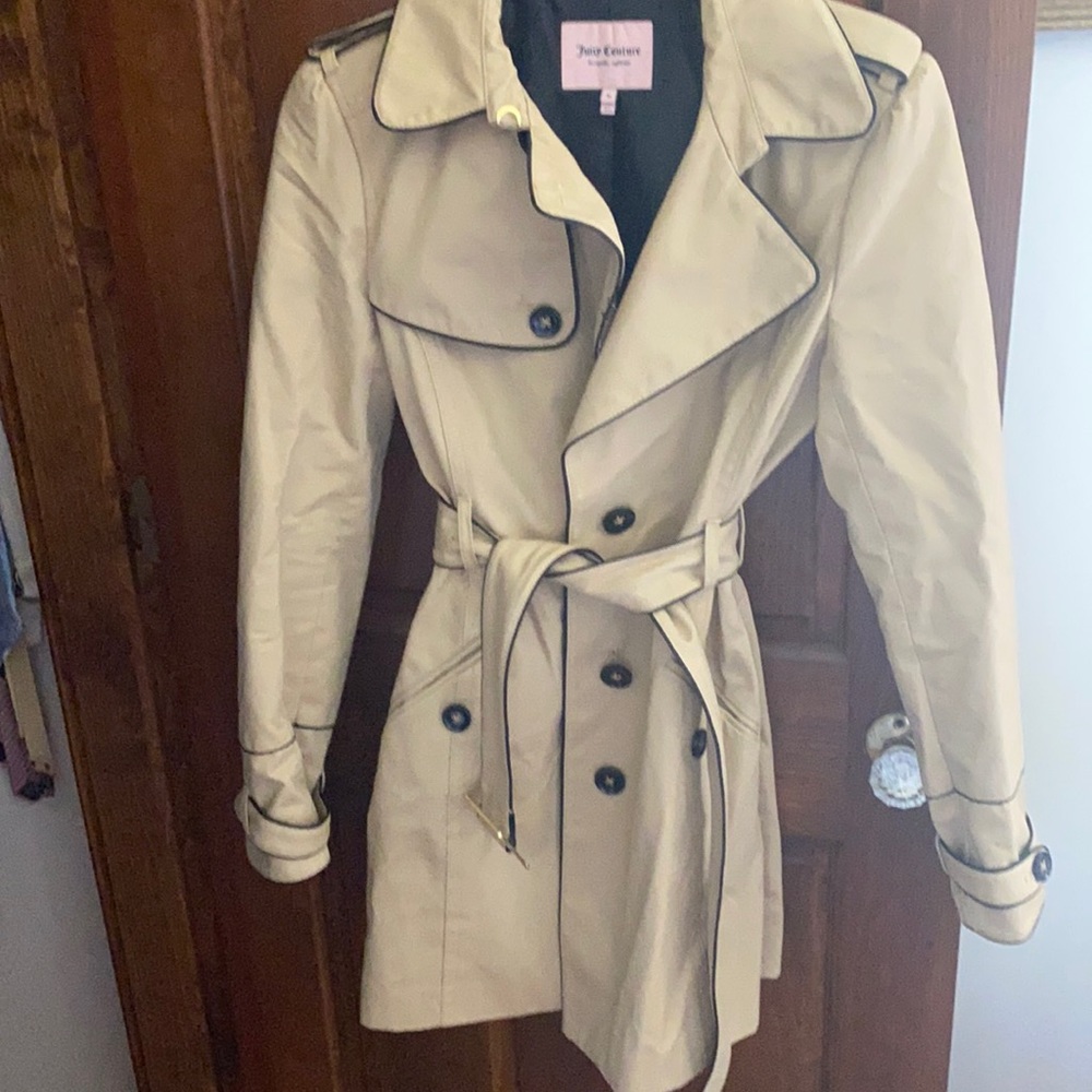 Juicy Couture tan shirt trench coat